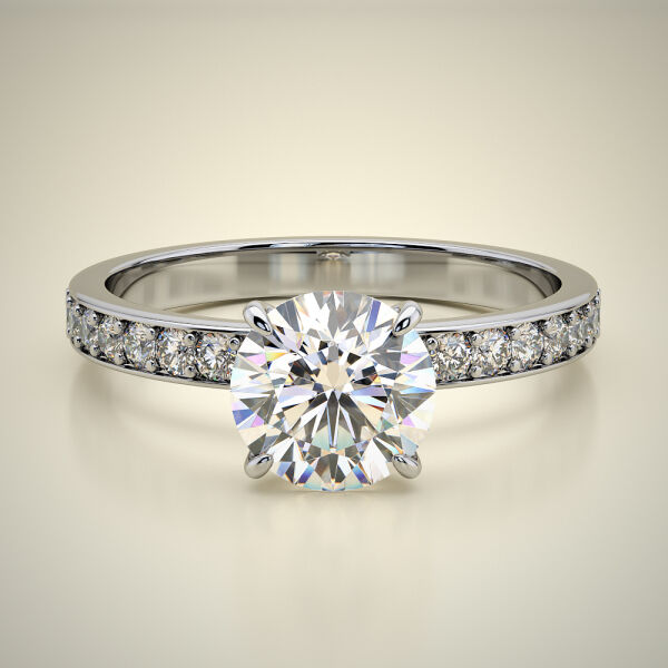 PAVE SOLITAIRE RING ENG010